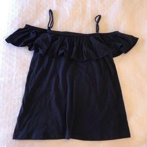 Lilly Pulitzer Navy Blue Off the Shoulder Top